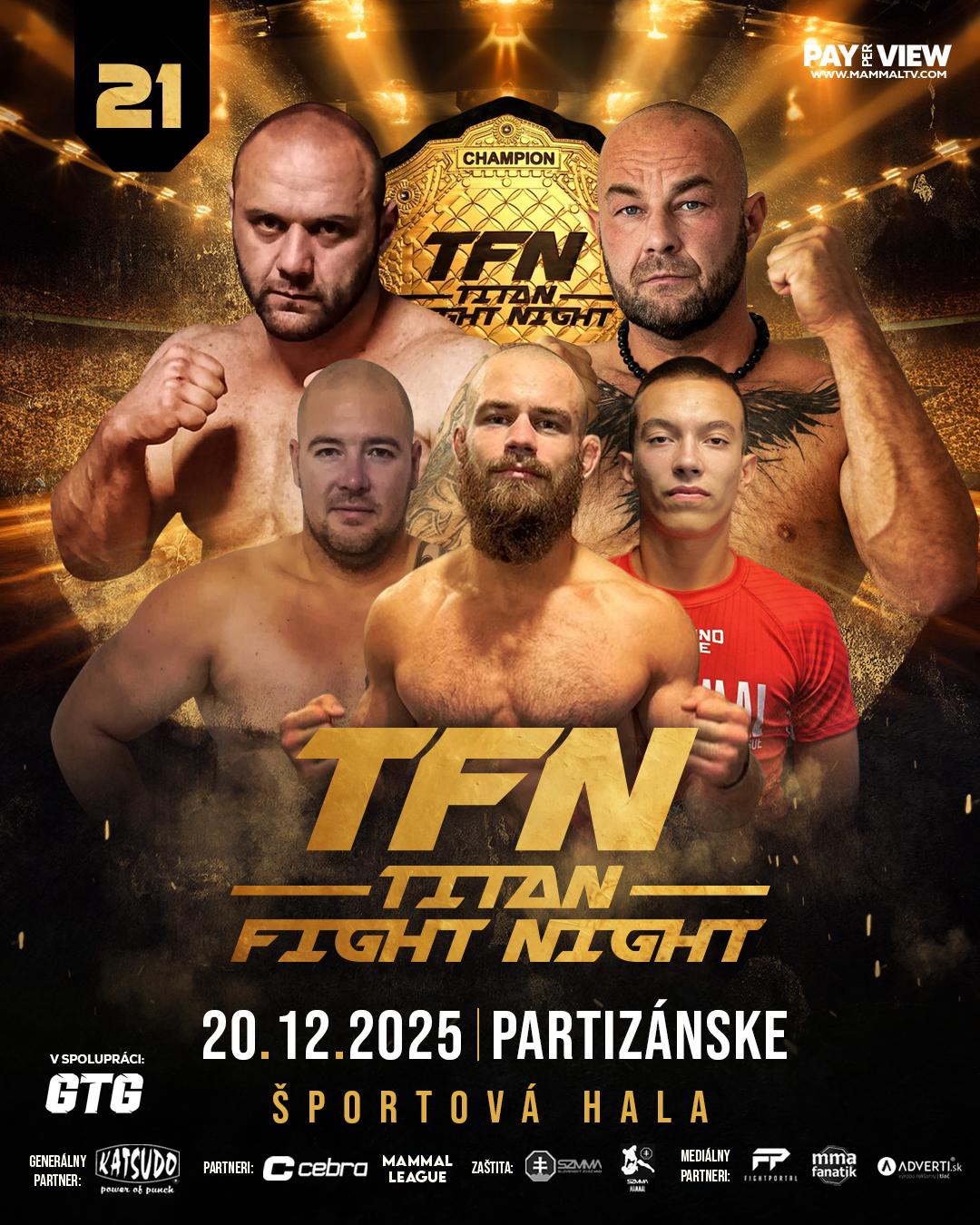 Zápasníci TITAN FIGHT NIGHT 21